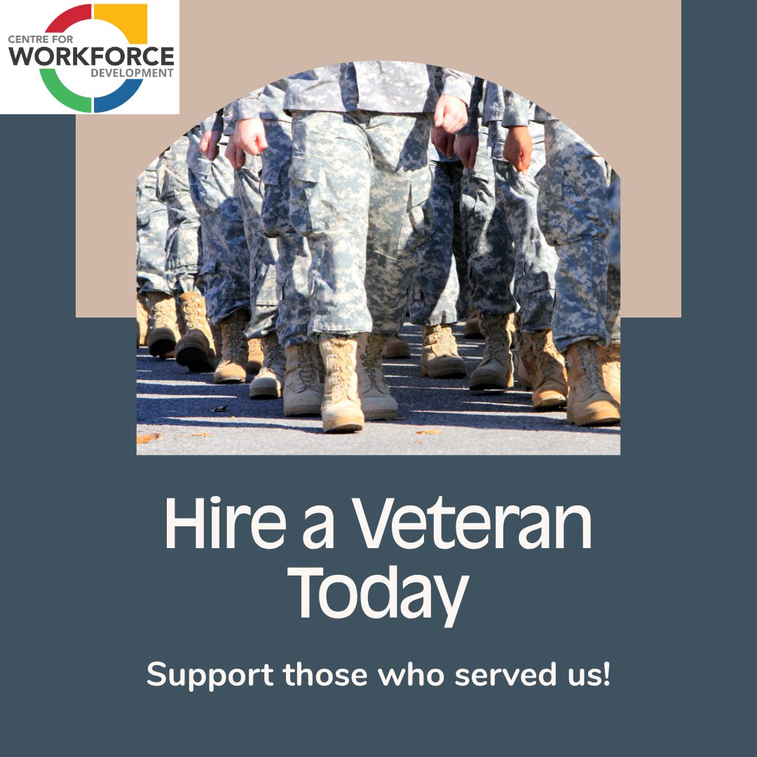 Today is National Hire a Veteran Day...a day to recognize the immense value and unique skill sets that Canadian Armed Forces (CAF) members and Veterans bring to the civilian workforce. Join the VAC's "Hire a Veteran" group on LinkedIn at lnkd.in/e-J4XwYh #HireAVeteranDay