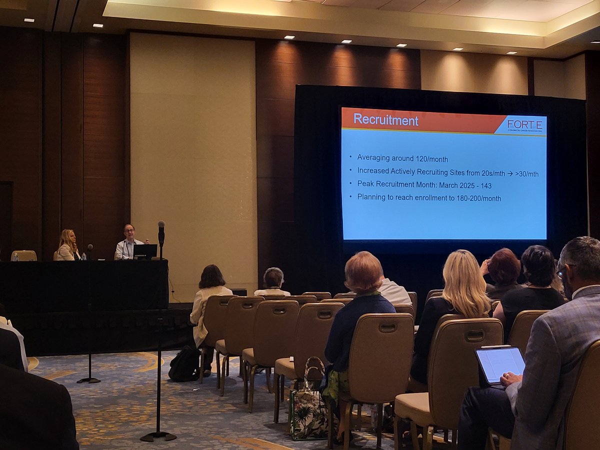 FORTE Study (@fortestudy) on Twitter photo We are excited to have <a href="/rockscho/">Rocky Schoen</a> present an update on NRG-CC005 at the NCORP Townhall at <a href="/NRGonc/">NRG Oncology</a> this morning! We are still activating sites to begin accruing to FORTE, so reach out if you're interested. We are excited to have <a href="/rockscho/">Rocky Schoen</a> present an update on NRG-CC005 at the NCORP Townhall at <a href="/NRGonc/">NRG Oncology</a> this morning! We are still activating sites to begin accruing to FORTE, so reach out if you're interested.
