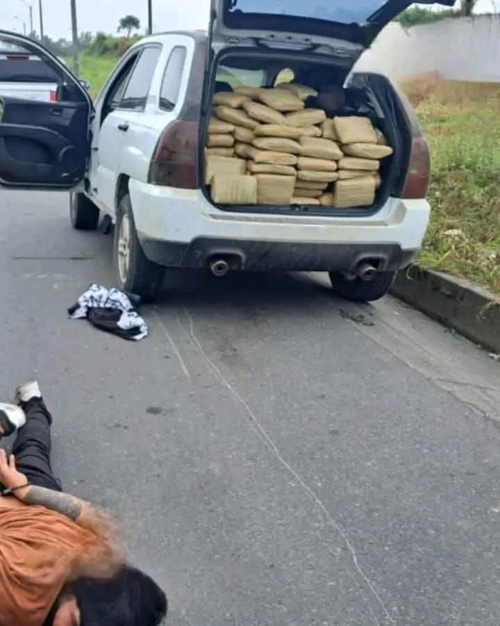 Hay que estar súper confiado y ser un ….. …… para hacer este tipo de cosas.
(Pueden llenar ☝🏼 el espacio)

2 individuos de 23 y 24 años transportaban más de 60 paquetes de marihuana. 
El vehículo fue interceptado por personal de las Fuerzas Armada en el bypass Quito - Quevedo.
