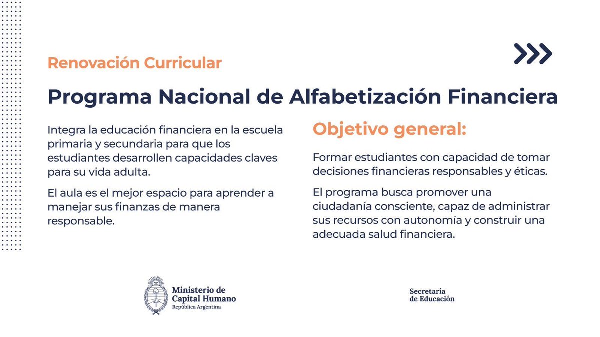 Nos leen. Muy buena iniciativa del Ministerio de Capital Humano.