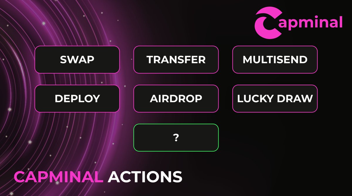 capminal's tweet image. What new action you are expecting on Capminal ? 👀