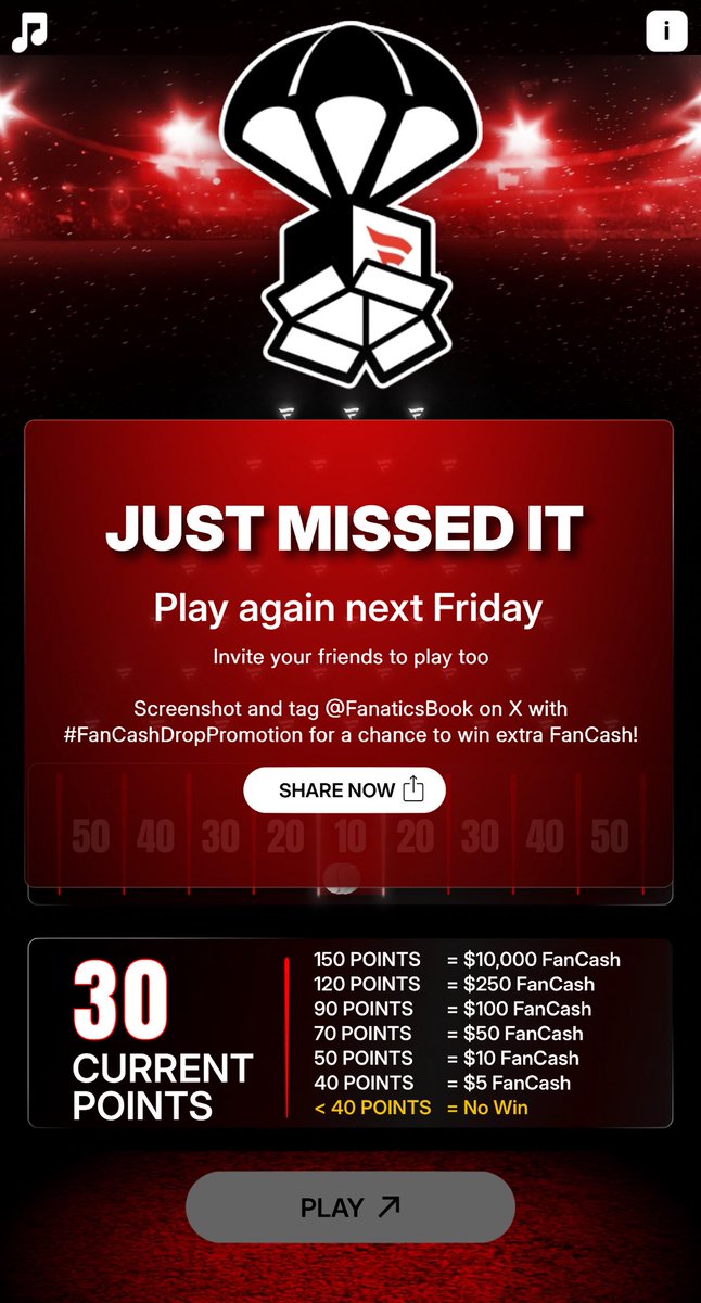 Play the #FanCashDropPromotion today

⁦<a href="/FanaticsBook/">Fanatics Sportsbook</a>⁩  fanatics.onelink.me/5kut/p6fykbjo
