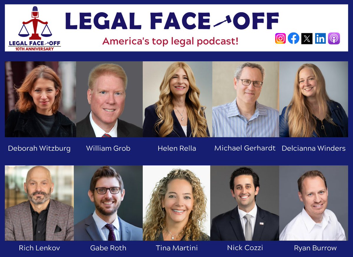 🚨NEW EPISODE ALERT: wgnradio.com/wgn-plus/legal…

Thanks to all our special guests: Deborah Witzburg, William Grob, Helen Rella, Michael Gerhardt, Delcianna Winders, Gabe Roth and Nick Cozzi.