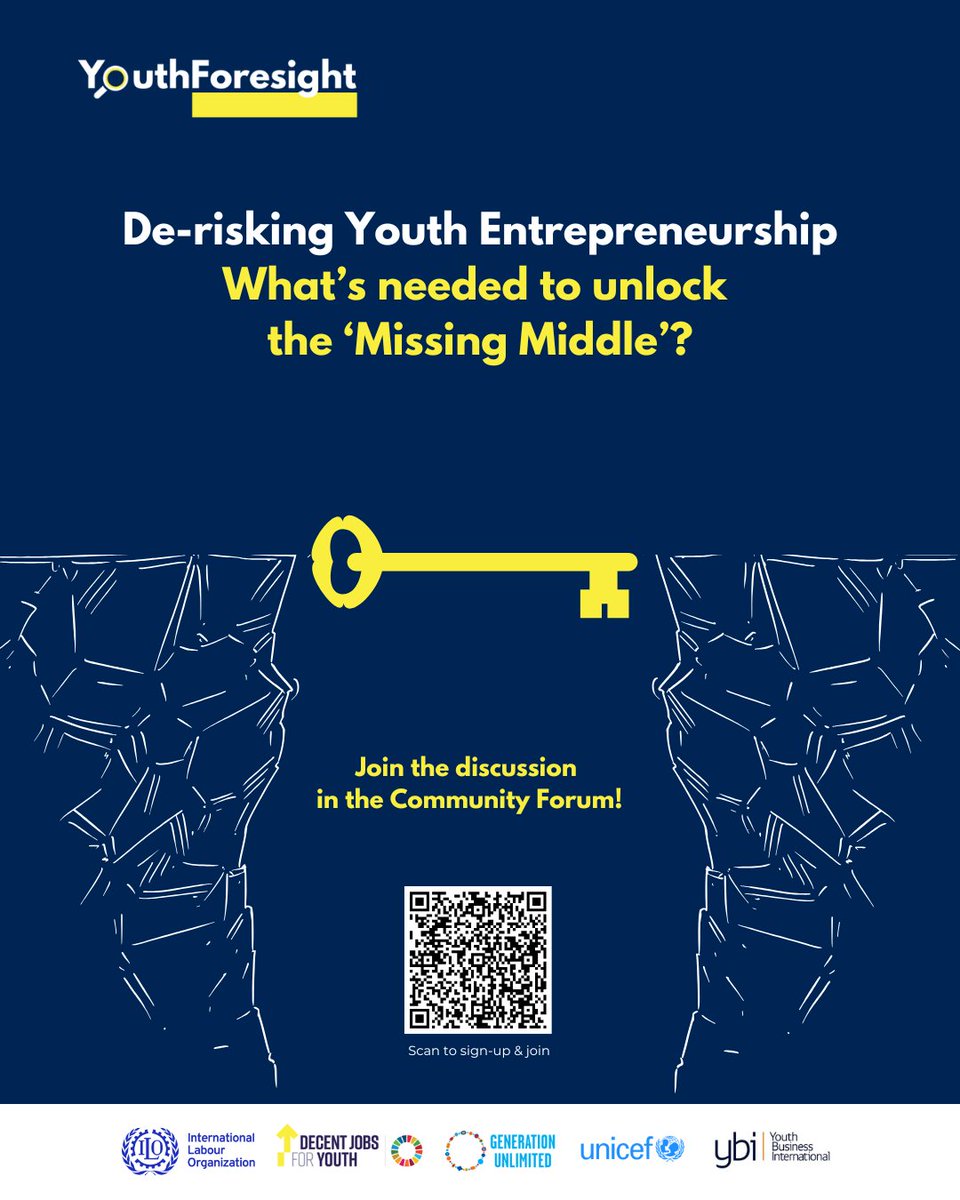 DecentJobsforYouth (@decentjobsyouth) on Twitter photo 🚀 Too big for microfinance. Too risky for banks.
Youth-led businesses stuck in the “Missing Middle” need our attention.
💬 Join <a href="/YouthBizInt/">Youth Business International</a> in the #YouthForesight Forum to share ideas, solutions & stories that can help unlock youth entrepreneurship.
🔗 bit.ly/3IKT74C 🚀 Too big for microfinance. Too risky for banks.
Youth-led businesses stuck in the “Missing Middle” need our attention.
💬 Join <a href="/YouthBizInt/">Youth Business International</a> in the #YouthForesight Forum to share ideas, solutions & stories that can help unlock youth entrepreneurship.
🔗 bit.ly/3IKT74C