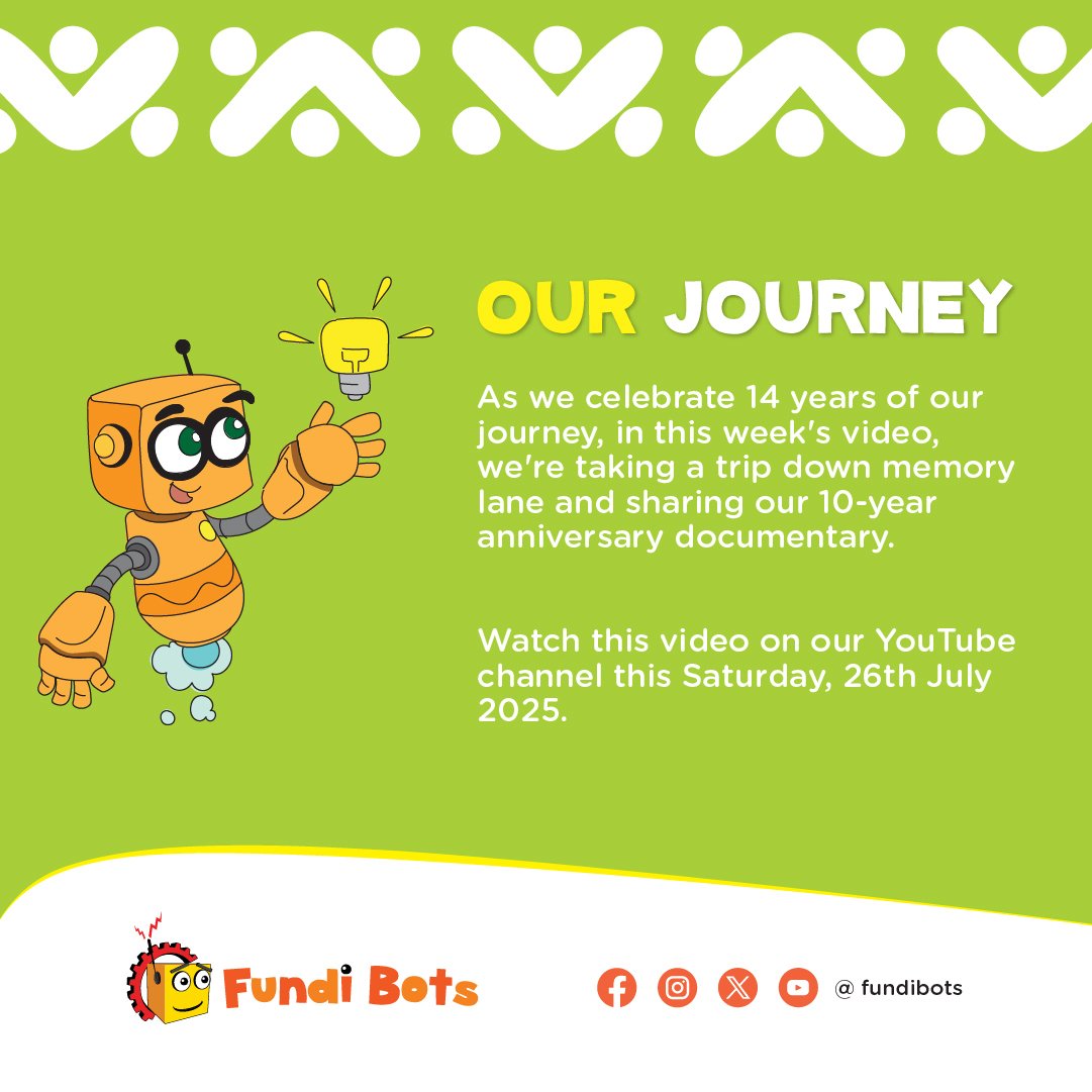 As we celebrate 14years this year, we invite you to take a trip down memory lane with us🥳

Tomorrow, we'll air a fave from the past; our 10-year anniversary documentary 📹 

Subscribe to our YouTube channel so you're the first to watch it 🎬bit.ly/3QWgYx7
#WeareFundi