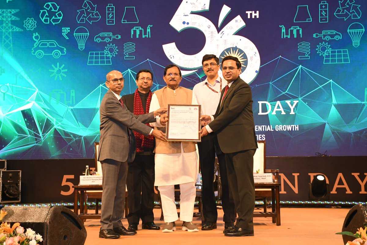 RECLindia's tweet image. Privacy and security has always been a priority area for REC!
We are deeply honoured that on the occasion of the 56th Foundation Day, REC has been presented with the Letter of Conformity ISO 31000.
The ISO 31000 provides a systematic method for managing uncertainty, enhancing…