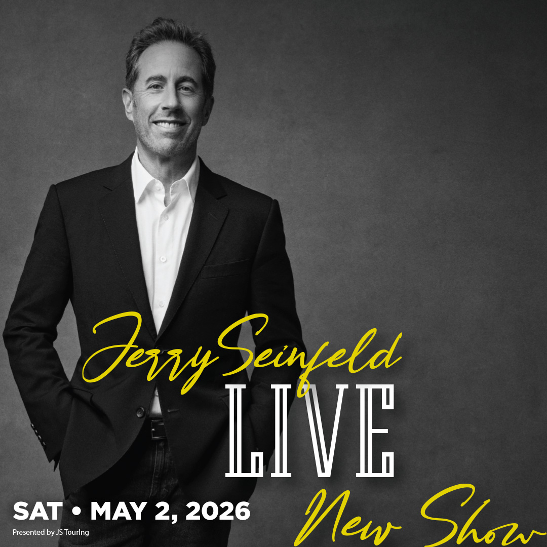 Jerry Seinfeld Returns to Van Wezel – May 2, 2026! 🎤 A Van Wezel favorite, Jerry Seinfeld is back with his signature wit and sharp humor! 

🎟️ Tickets on sale 8/22 at 10AM!
