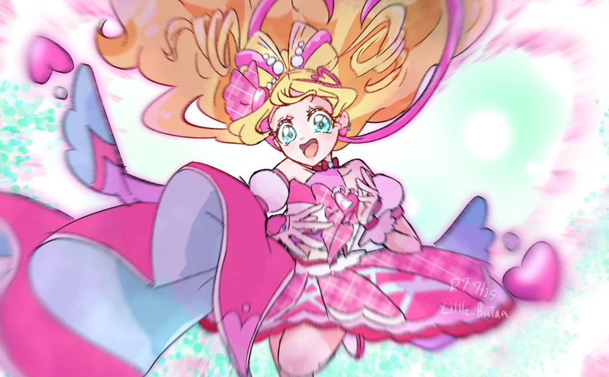 Little_Butaa's tweet image. やっと久々に趣味絵を描けた😭✨
まだテストは残ってるので頑張るぞー！

#precure
#キミプリ