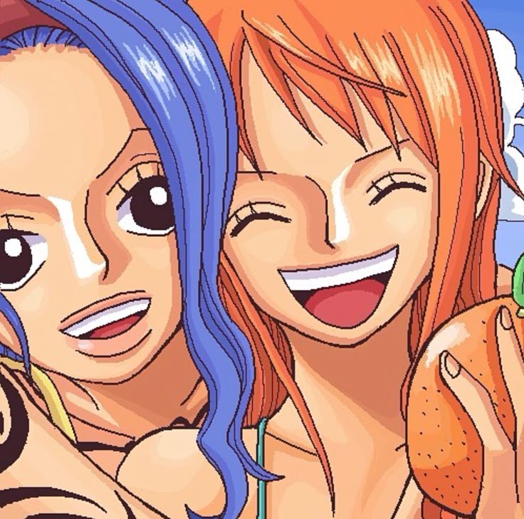 namipalette's tweet image. happy birthday nojiko 🥳🧡💙 july 25th!