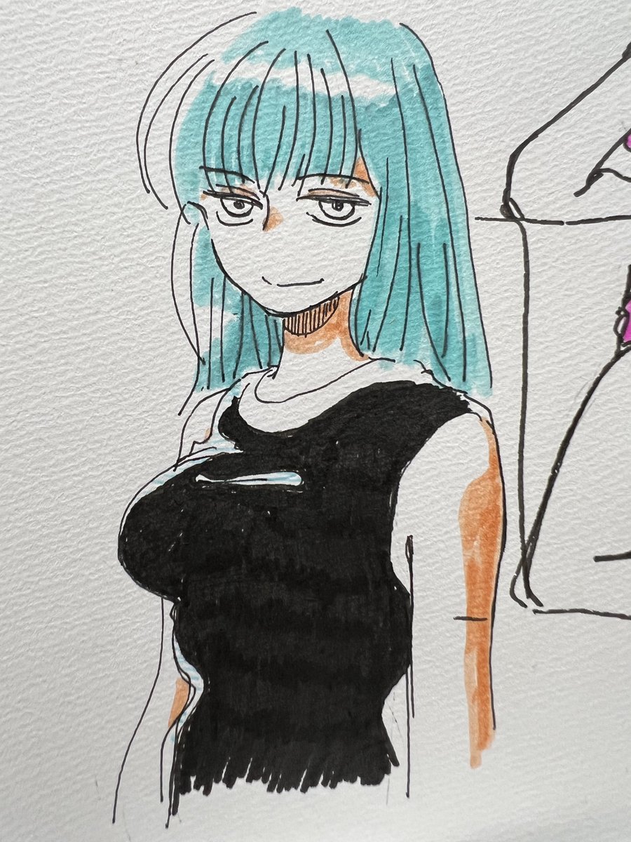 「落書き 女性」|遠藤平介のイラスト