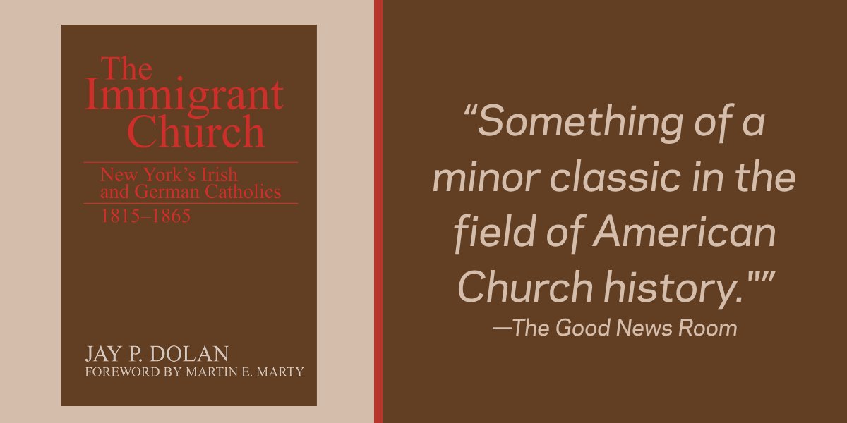 "THE IMMIGRANT CHURCH is Church history from the perspective of the people in the pews rather than that of the bishops. Dolan’s book has since become something of a minor classic in the field of American #Church #History." ~The Good News Room #NDPGems 

bit.ly/4o1zd5s