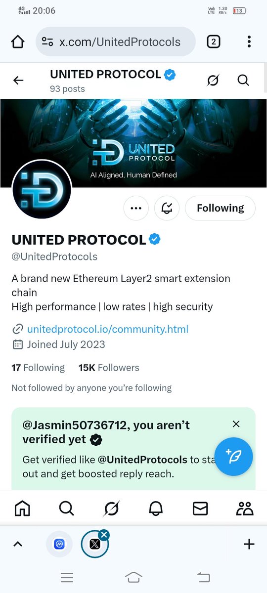 Jasmin50736712's tweet image. #UnitedProtocol #Airdrop #QuestN #Web3Rewards #Layer2 #ZKTech 

Hi admin nice project in the world love and full support 

0xe02fcc9a74d05087da5190385af8b39c8b5c4b83
