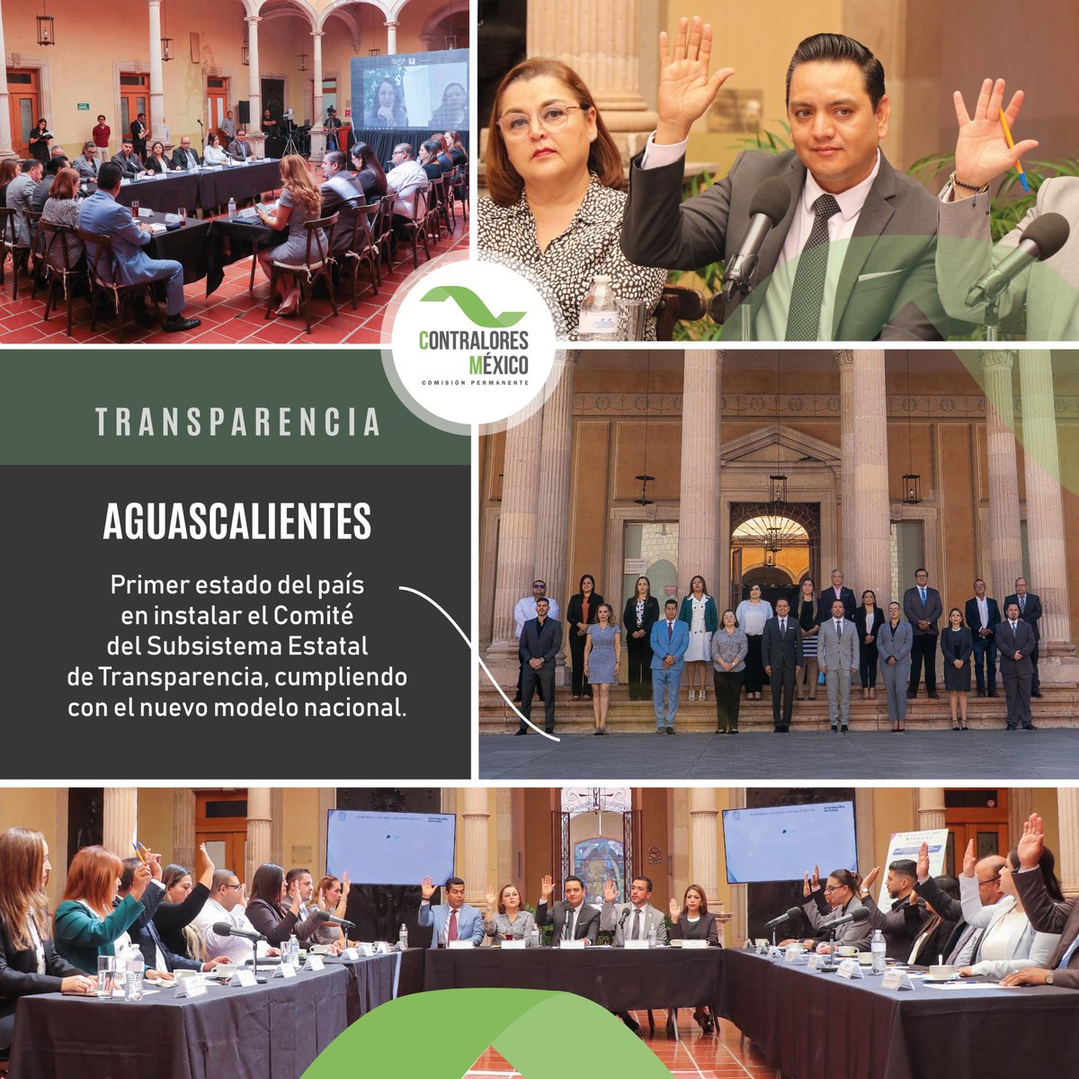 ¡Aguascalientes hace historia en transparencia!
Se convierte en el primer estado del país en instalar el Comité del Subsistema Estatal de Transparencia, cumpliendo con el nuevo modelo nacional. 

Un compromiso del Gobierno del Estado de Aguascalientes y con la participación de la