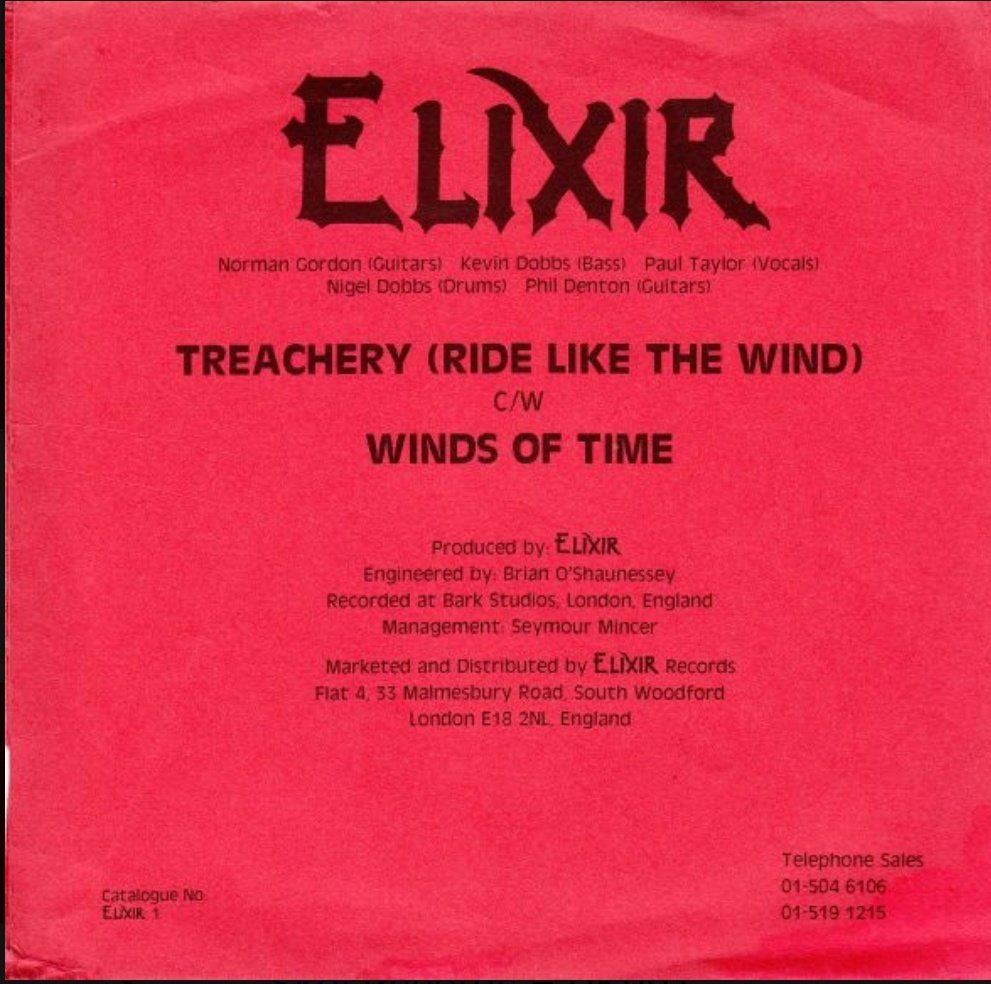 leonski700's tweet image. 40 year&apos;s ago NWOBHM band Elixir released their debut single  Treachery (Ride Like The Wind) and was reviewed by Ronnie James Dio 🙏 in Kerrang. For me an absolute game changer.  Happy Anniversary. 🤘  @mitchlafon @BerserkerBill @RockTheseTweets @marillion073 @TheDuckLR @TTFTPR