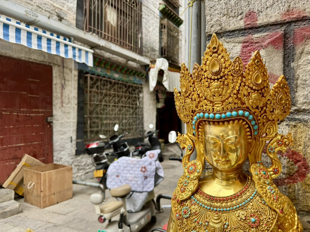 doctroptard's tweet image. Les déesses sont dans la rue (Lhassa).