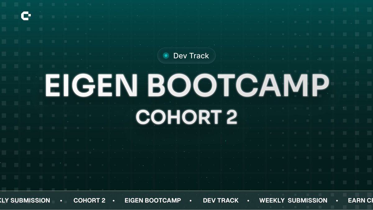 Eigen Bootcamp Cohort 2 Dev Track is wrapped!

And our builders have absolutely crushed it!

Hello AI, Polymarket components, Dynamic NFT generator &amp; more … Let's dive into what the squad has cooked🧵