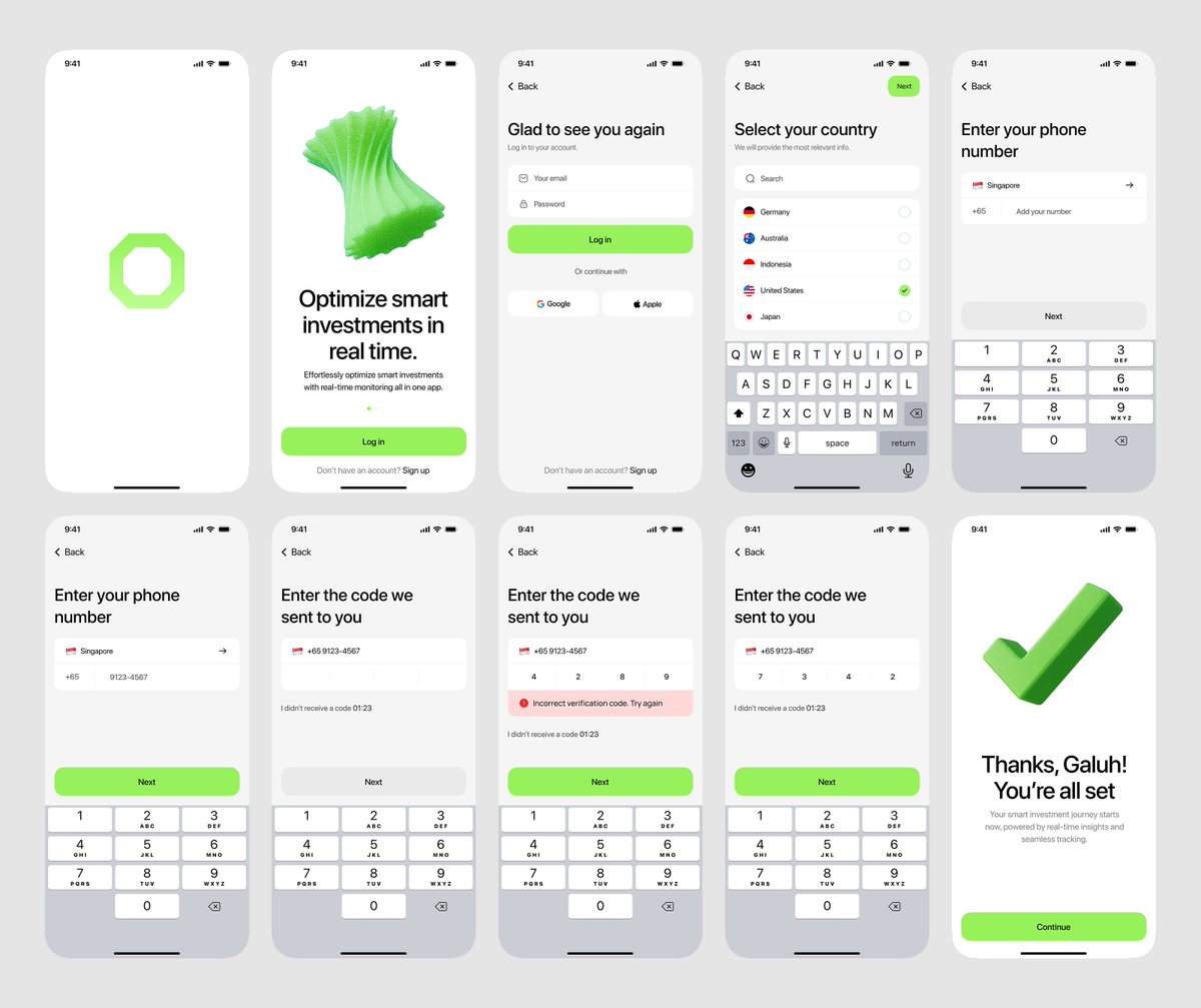 helogaluh's tweet image. Really satisfied with this onboarding screen flow design. What do you think? 🤔