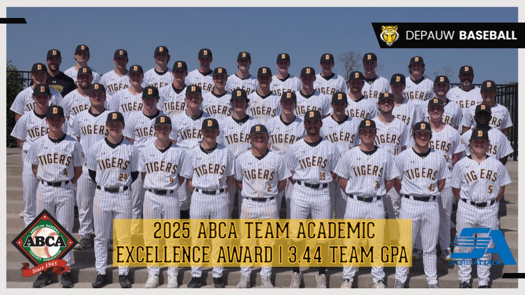 Proud of the 2025 squad for earning the <a href="/ABCA1945/">ABCA</a> Team Academic Excellence Award! 

#TeamDePauw