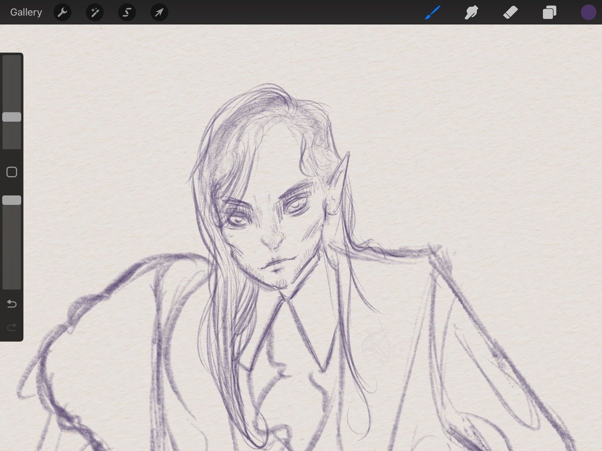 #wip of one of my NPCs/OCs for a homebrew d&amp;d campaign I'm doing!
#workinprogress #oc #art #digitalart #dnd #elf #drow