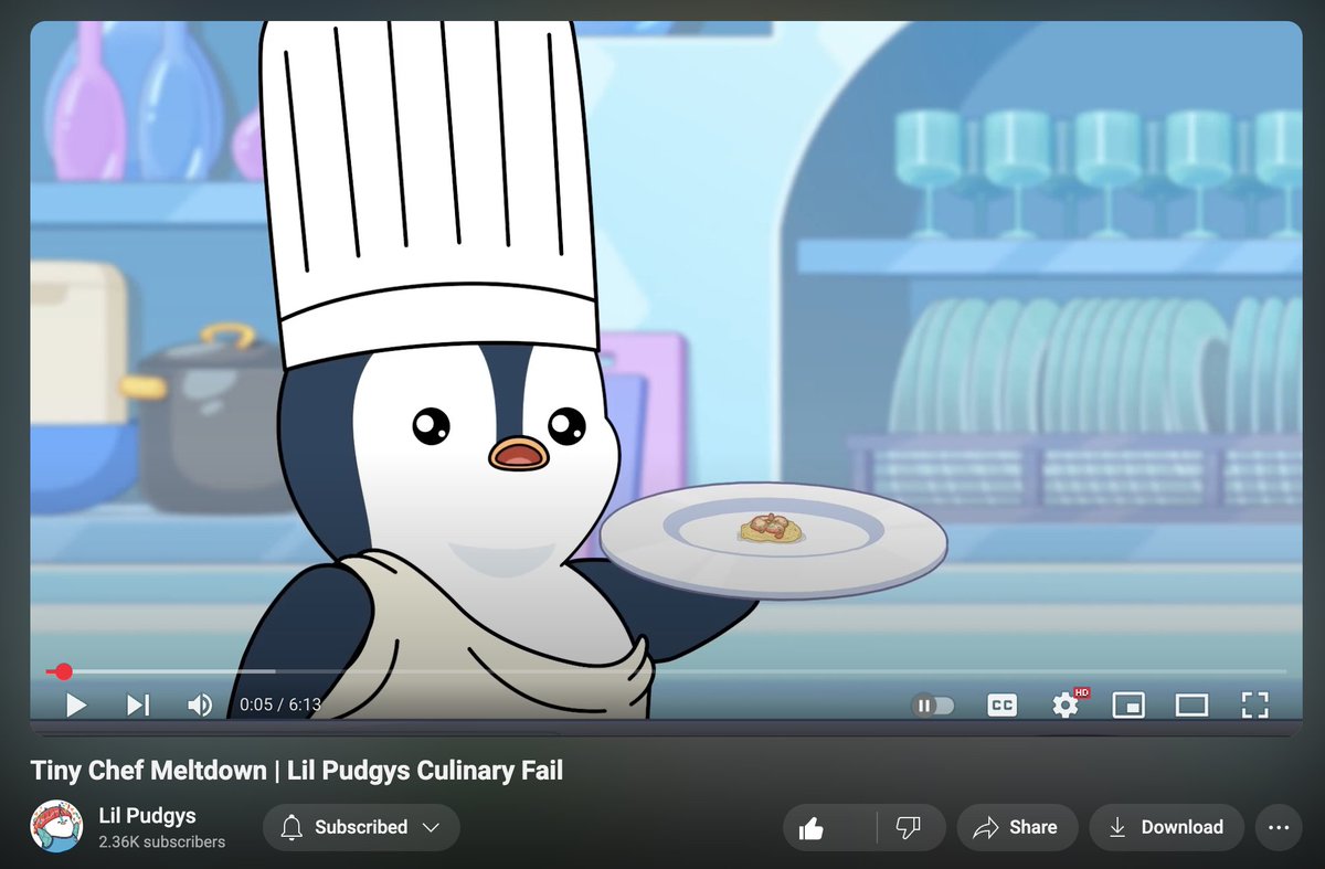 nathnnfts's tweet image. Lil Pudgy Chef is officially on Youtube!
Incredibly thankful for @overpassipbot for giving me this opportunity to be featured in a @LilPudgys YT episode!
Huddle is home 🐧❤️