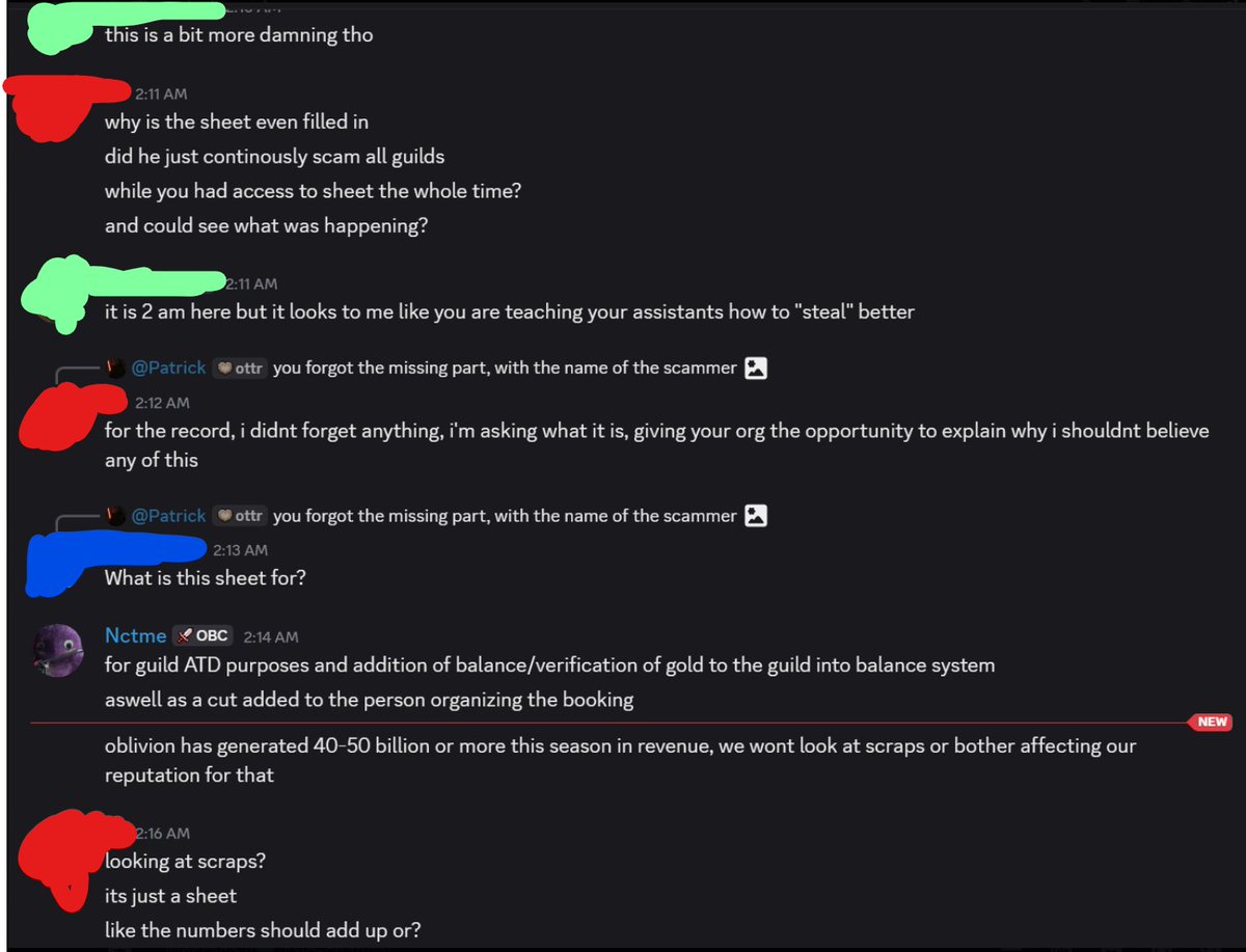 UlriaUlria's tweet photo. Additionally, they got confronted in the mythic partner discord yesterday regarding that and said that guilds accept the price that's shown essentially saying 'guilds are choosing to be scammed'. https://t.co/dkYQaEtX4I