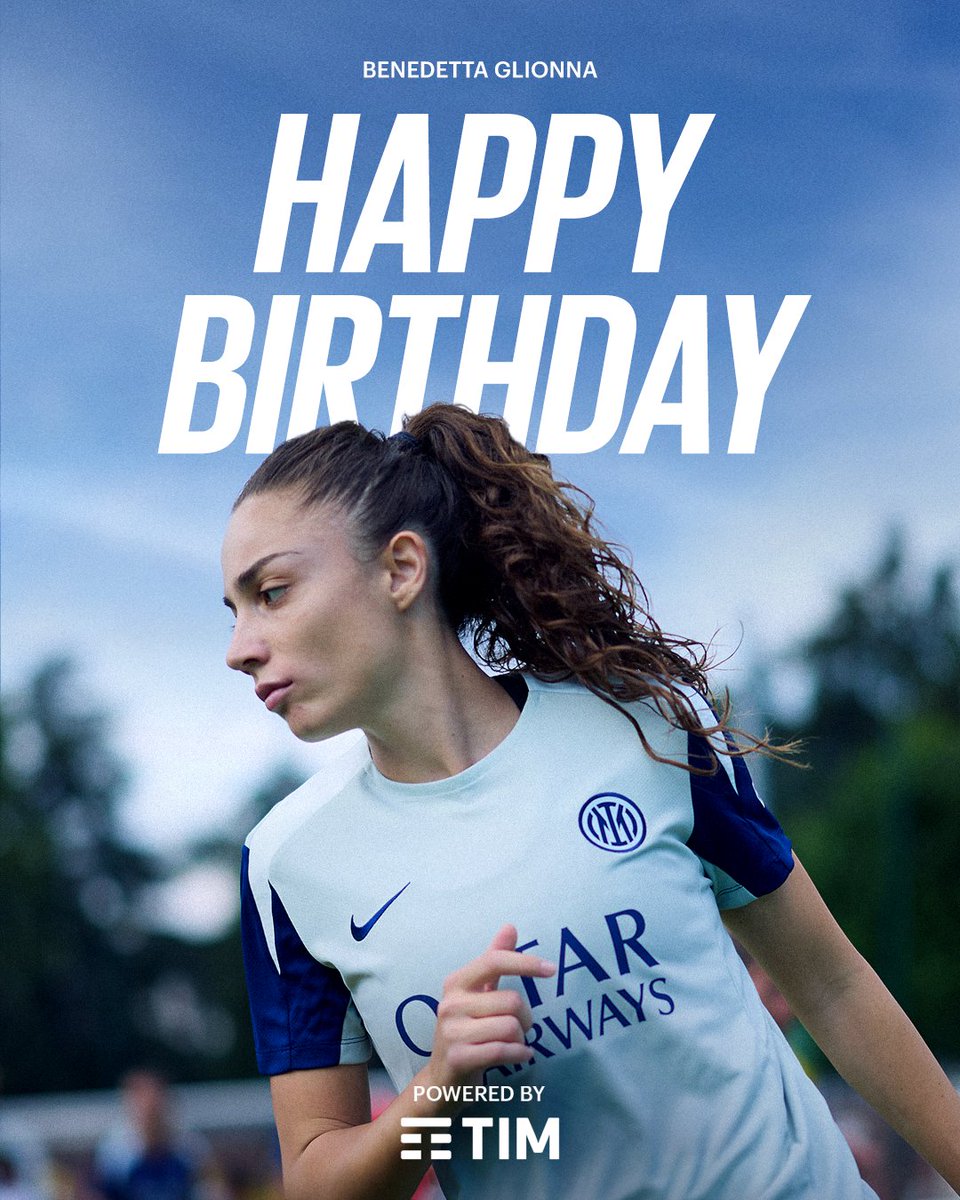Inter_Women's tweet image. Buon compleanno Benedetta 🎂🖤💙
Powered by @TIM_Official
#ForzaInter #InterWomen