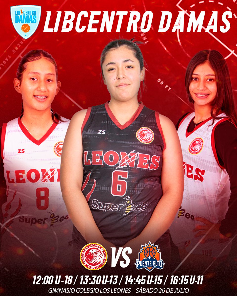 CDCLosLeones's tweet image. 🦁 ¡LAS LEONAS VUELVEN AL CUBIL!
👉 Te dejamos la programación de partidos de nuestras 🏀 Leonas de las series formativas, quienes este sábado disputarán una serie de encuentros pendientes por la @libcentrodamas versus @puentealtocd en el Cubil Felino
¡Vamos con todo chicas!