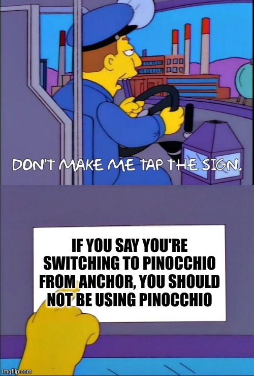 🔥 Take: If you're saying Pinocchio is better than Anchor, you do not know enough to use Pinocchio.

Study frameworks vs. libraries. Don't shoot yourself on the foot.
