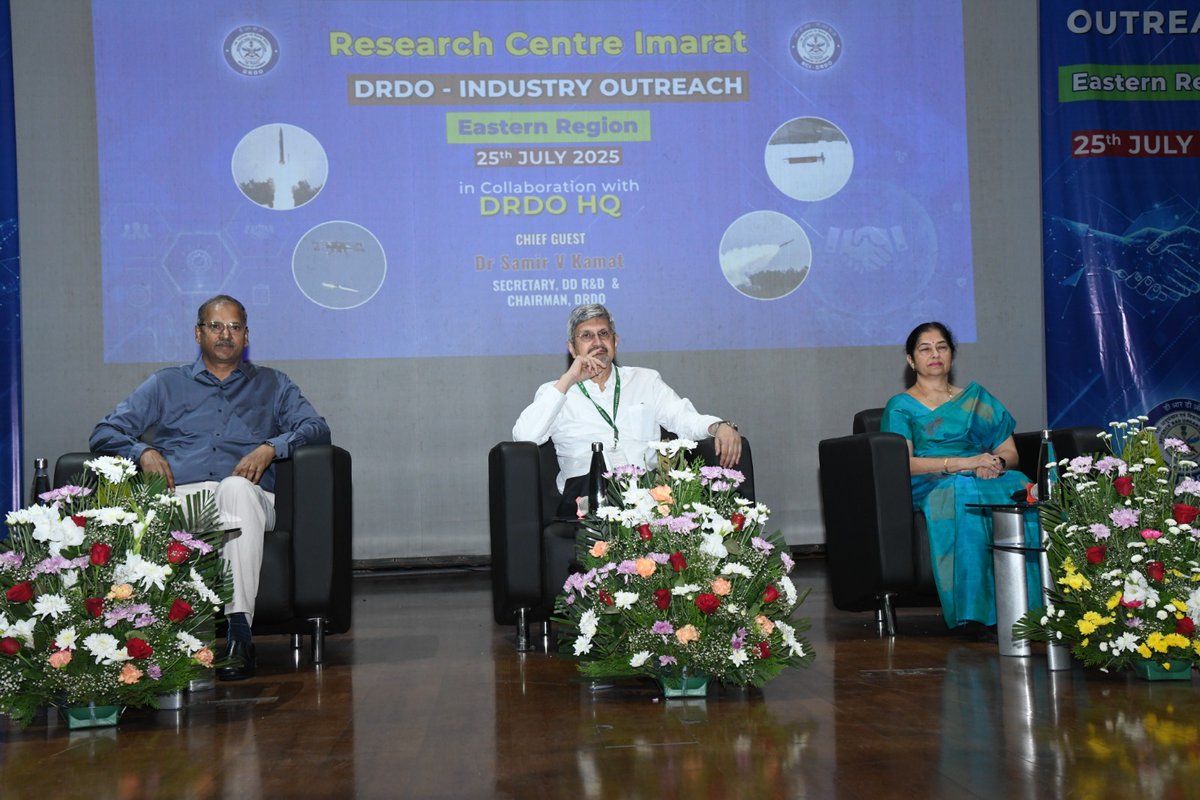 DRDO_India's tweet image. DRDO-Industy Outreach for Eastern Region was organised today at RCI, Hyderabad. The event being attended by 140 Industries and DRDO labs deliberated on new Industry-centric Initiatives for Transfer of Technology(ToT), DcPP guidelines, Quality Assurance Policies &amp;amp; understanding…