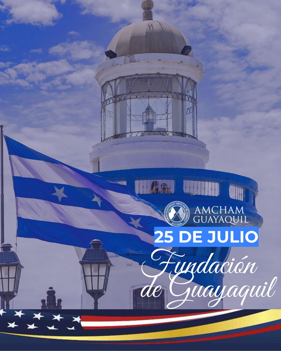 amchamgye's tweet image. 📅 #25DeJulio | ¡Hoy celebramos la fundación de Guayaquil!
Una ciudad que inspira progreso, conecta al mundo y refleja el espíritu emprendedor de su gente.
Desde @AmchamGye reafirmamos nuestro compromiso con su desarrollo y proyección internacional.
🇪🇨🤝🇺🇸 #Guayaquil #AmchamGye