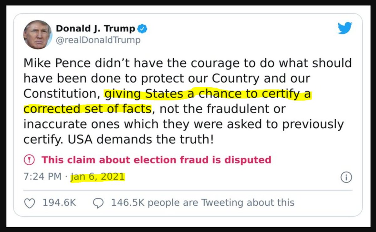 JUthergi's tweet image. Truth is HE LOST! By a landslide 7.2 MILLION VOTES confirmed by his fed apptd judges & 60+ scotus decisions.
He's even admitted on video several times betraying his J6 convicts!
Including Florence AZ, his 1st '24 election rally AFTER 94 FELONY INDICTMENTS were served!!! Lock up!