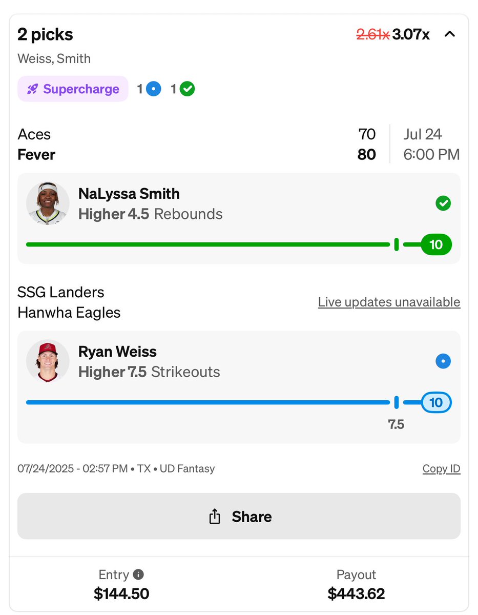 BaneSquad_'s tweet image. Waking up to $440. #Underdogfantasy to start the day off GREEN
Posting another UD slip on Winible shortly
Join WinibleBets ⬇️
winible.com/banesquad