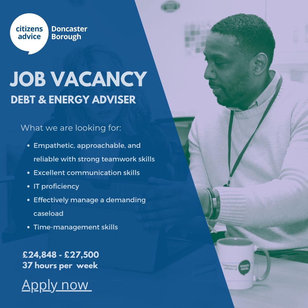 We're recruiting! Check out 3 exciting opportunities to join our team and deliver quality service across Doncaster. Please share these adverts with your network, friends and family. Thank you. Apply here: charityjob.co.uk/jobs/citizens-…