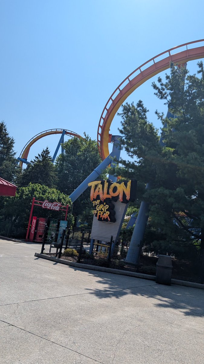 Gotta love walking on Batman: The Ride at <a href="/DorneyParkPR/">Dorney Park</a>