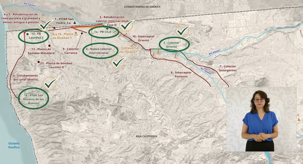 JesusRCuevas's tweet image. Ayer se firmó un memorando de entendimiento con E.U. para el saneamiento del Río Tijuana.
13 proyectos de infraestructura hídrica y de saneamiento fronterizo con inversión de 693 mdd;
México invertirá 93 mdd y E.U. 600 mdd en su territorio.
Además México avanzó con 5 proyectos.