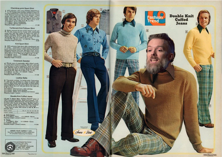 soplam12's tweet photo. Moi quand je vois un dude venir vers moi et qui a l'air de sortir tout droit d'un catalogue Sears des années 1970, je sais déjà qu'il va me parler des wokes pis de la #bartay https://t.co/rASSmWjKAk