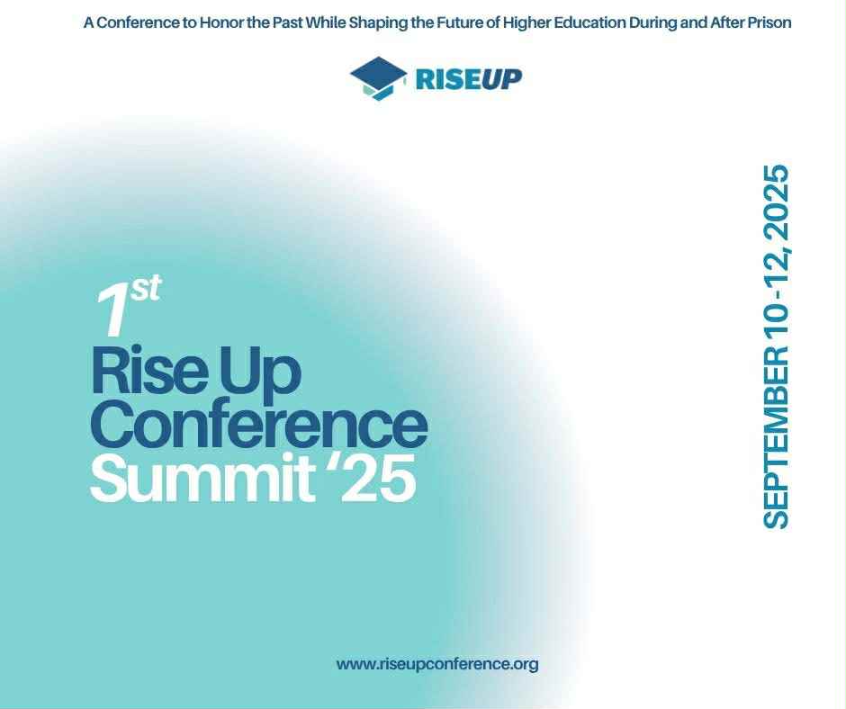 Dr_Andrisse's tweet image. Rise Up is hosting its first-ever Summit in Baltimore, Sept 10–12, 2025—and it’s ALL EXPENSES PAID!
If you’ve spoken with Rise Up before, apply now and be part of shaping the future of justice-centered education.
riseupconference.org/copy-of-confer…
#FromPrisonCellsToPhD #P2P