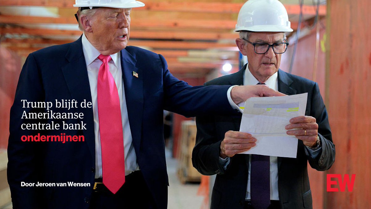 ewmagazinenl's tweet image. Ten overstaande van Powell en de pers haalde Trump een papier uit zijn zak, waaruit zou blijken dat de kosten van de renovatie niet uitkomen op de door de Fed geraamde 2,6 miljard dollar, maar op 3,1 miljard dollar. Alsof Powell de boel belazert.
tinyurl.com/pd2ba7w6
