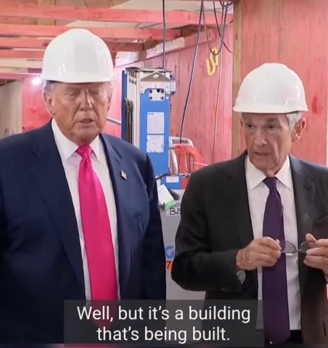 _F_B_G_'s tweet image. This entire scene is comedy perfection. The hats, the letter, the reading glasses, ‘it’s a building that’s being built’. You just will not write anything as funny as this.