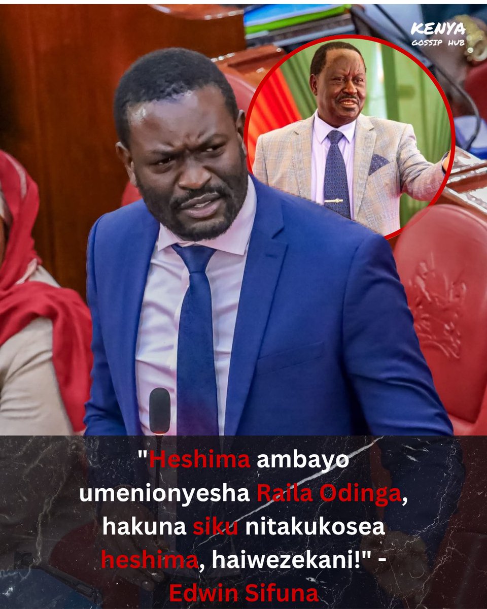 "I will never disrepsect you" - Edwin Sifuna to Raila Odinga for believing in him all through the years