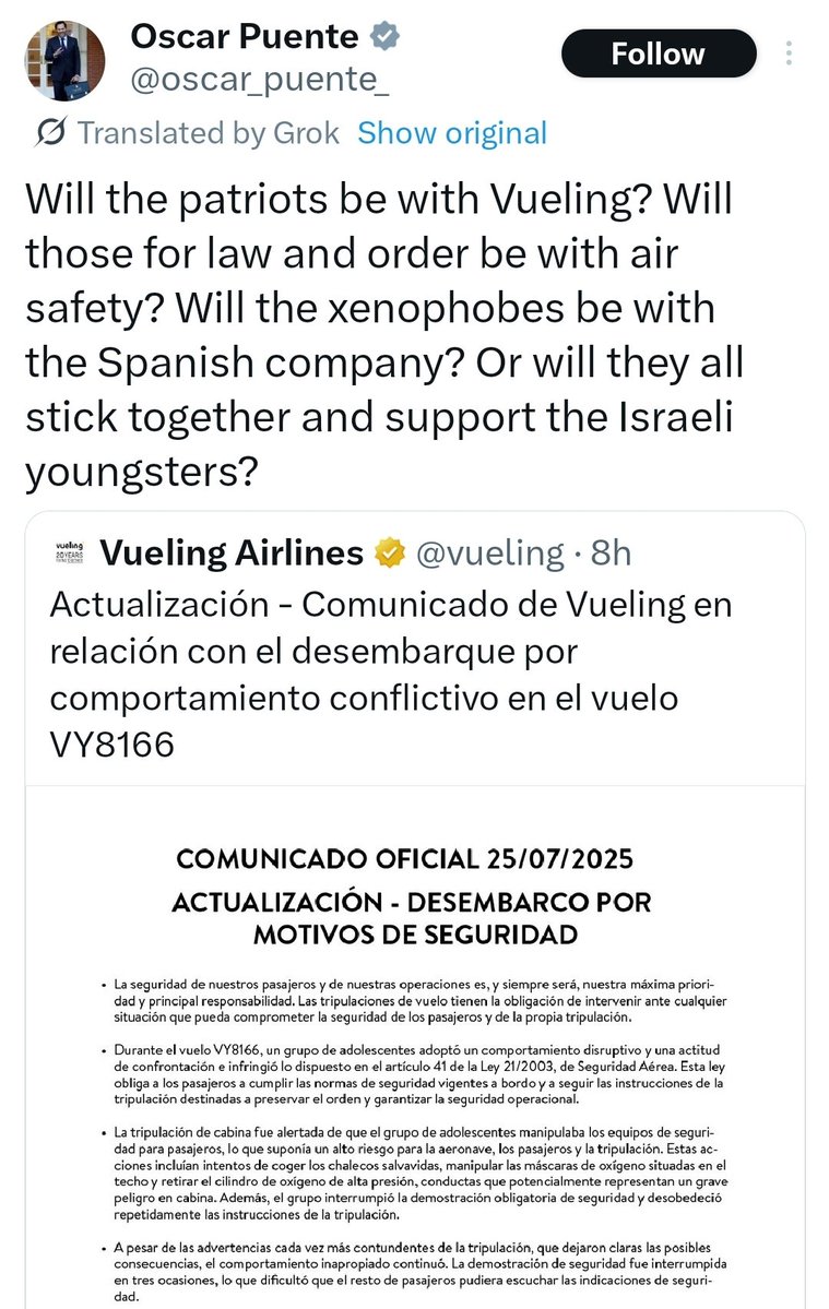 YIKES!!! 

A Spanish minister is now labeling the 55 French Jews who were kicked off of a Spanish airplane by the antisemitic crew as "Israelis".