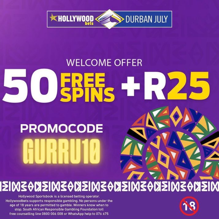 kabbree's tweet image. Don’t miss your , we are all winning this side💵🤩Use promo code: GURRU10 or link below for R25 signup bonus + 50 Free Spins. 🎁
Link: bit.ly/GURRU10
Ts&Cs apply 18+ Bet responsibly. 💜
Hollywoodbets
#HollywoodbetsSignIn