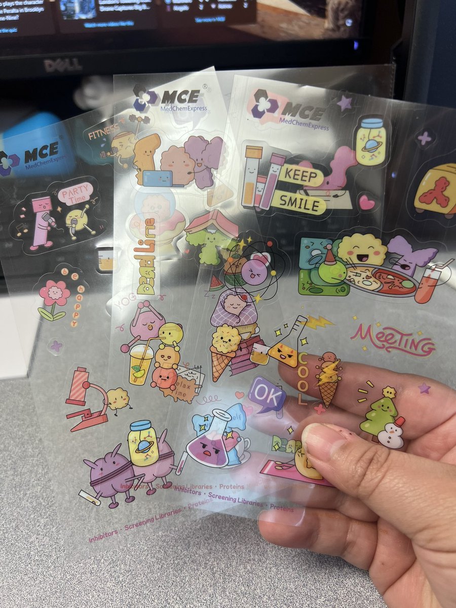 FateJustyne's tweet image. One underrated perk of being a lab manager? Getting first dibs on the swag companies send with our orders.
Yes, I will hoard the pipette pens, stress balls, and stickers. Don’t @ me. 😤