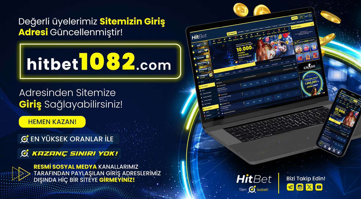 HitbetcomResmi's tweet image. 🔔 Değerli üyelerimiz site adresimiz           
hitbet1082.com olarak güncellenmiştir.                                     
                                    
#Hitbet #Tamisabet🎯