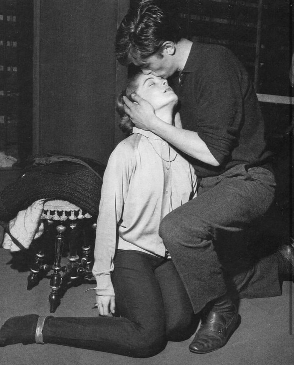 Alain Delon &amp; Romy Schneider photographed by Marcel Begoin, 1960s.