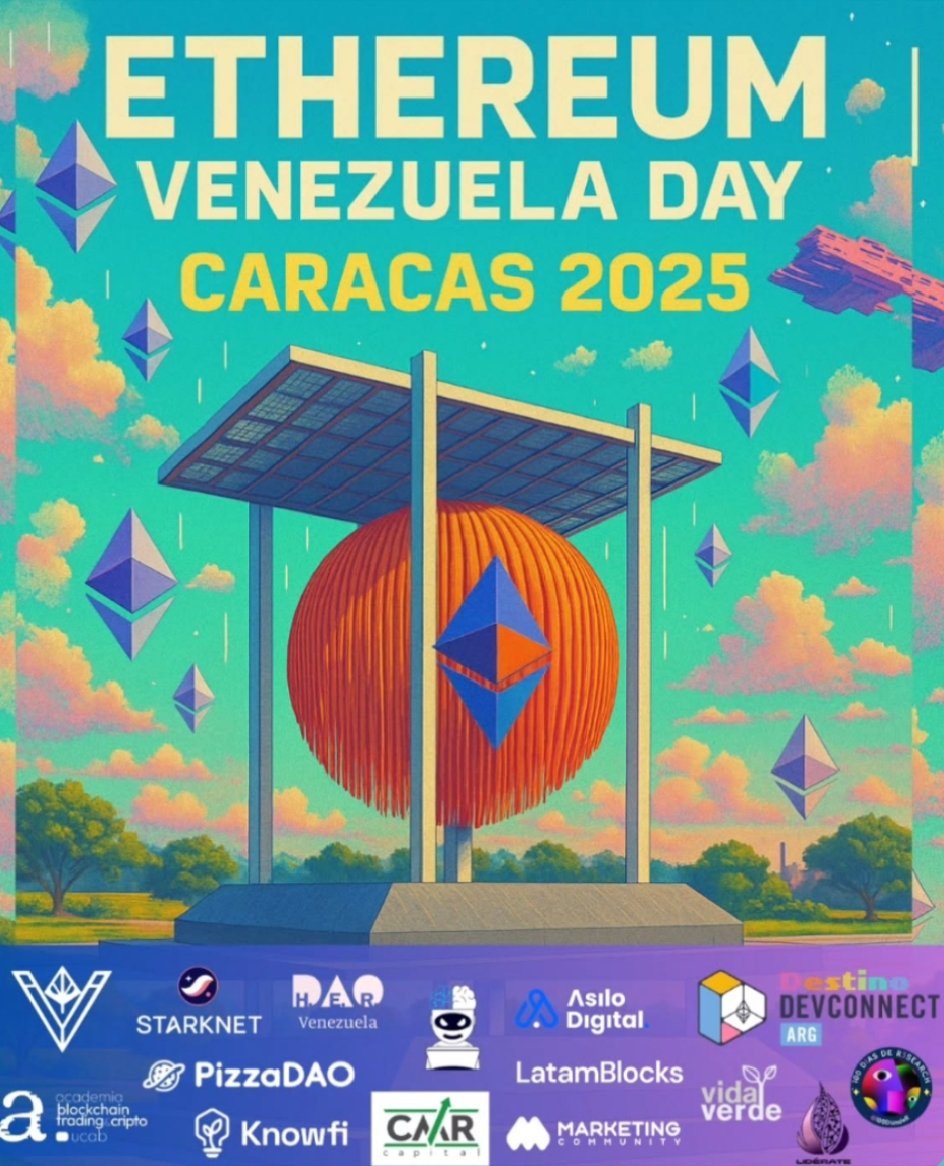 Vida Verde (@vidaverde_vzla) on Twitter photo Estoy es Hoy <a href="/enlaucab/">UCAB</a> <a href="/academiabtcucab/">Academia BT&C UCAB</a> Ethereum Venezuela Day 🇻🇪🔷Caracas 2025.
<a href="/ETHVenezuela/">Ethereum Venezuela 🇻🇪</a>
<a href="/DosisWeb3/">Dosis WEB3</a> <a href="/Pizza_DAO/">PizzaDAO.eth 🍕🏴☠️</a> Estoy es Hoy <a href="/enlaucab/">UCAB</a> <a href="/academiabtcucab/">Academia BT&C UCAB</a> Ethereum Venezuela Day 🇻🇪🔷Caracas 2025.
<a href="/ETHVenezuela/">Ethereum Venezuela 🇻🇪</a>
<a href="/DosisWeb3/">Dosis WEB3</a> <a href="/Pizza_DAO/">PizzaDAO.eth 🍕🏴☠️</a>