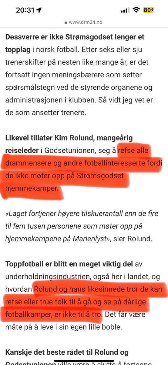 I frykt for refs og trusler 
Ffk (a)