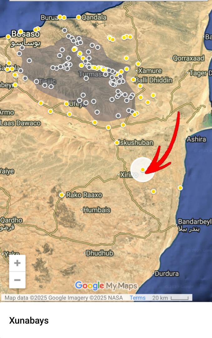 AAGA_CAWLAN101's tweet image. In a joint operation, Puntland Counter-Terrorism forces and reportedly foreign troops (US SOF), captured the financial chief of IS-S, Cabdiweli Maxamed Aw Yusuf (Walac walac). The operation took place in the Laag area of rural Xumbeys in the Iskushuban district.
