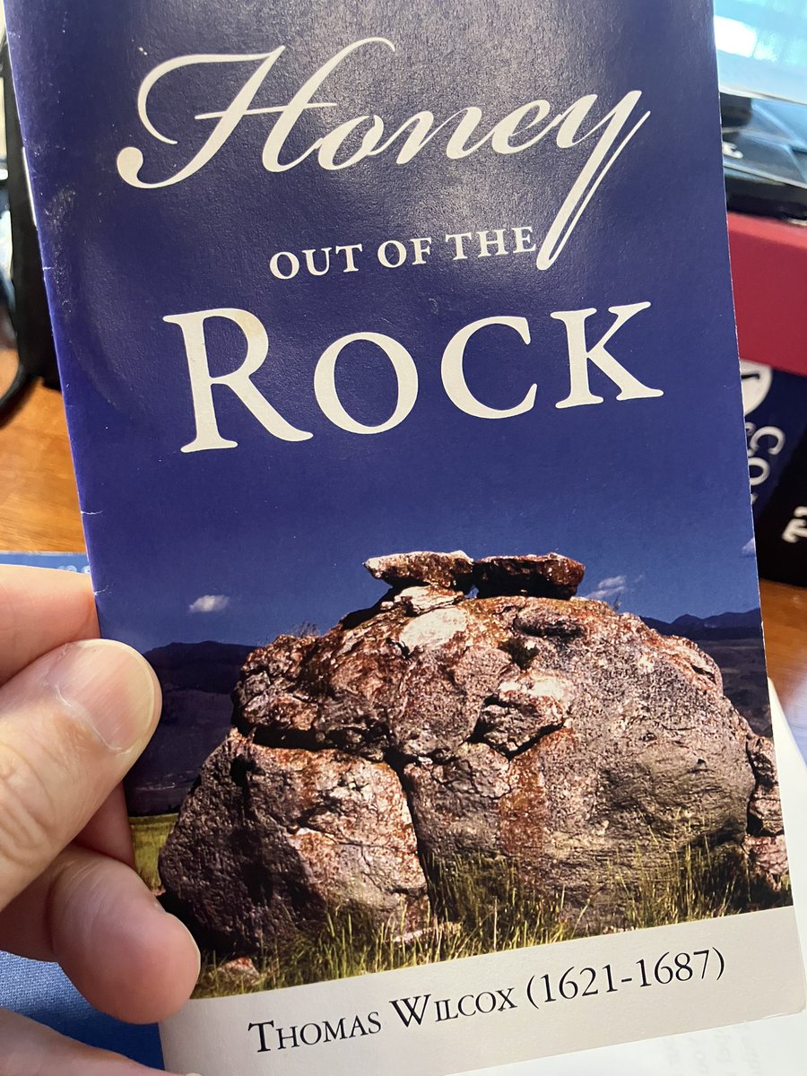 BNinde's tweet image. “If ever you saw Christ, you saw Him a Rock, higher than self‑righteousness, Satan, and sin … and there will be continual dropping of honey and grace out of that Rock to satisfy you.” (pg7)
-Thomas Wilcox
“Honey Out of the Rock”