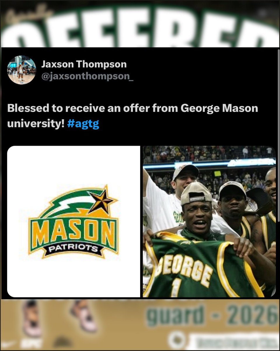 GreenhillMBB's tweet image. Congratulations to @jaxsonthompson_ on the D1 Scholarship Offer to play for George Mason @MasonMBB #PatriotPressure
#ToughPeopleWin
